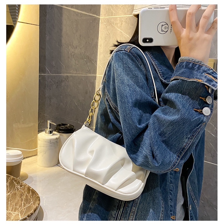 Túi kẹp nách,Túi xách nữ mini giá rẻ đi chơi dự tiệc thời trang cá tính phối dây xích TX013