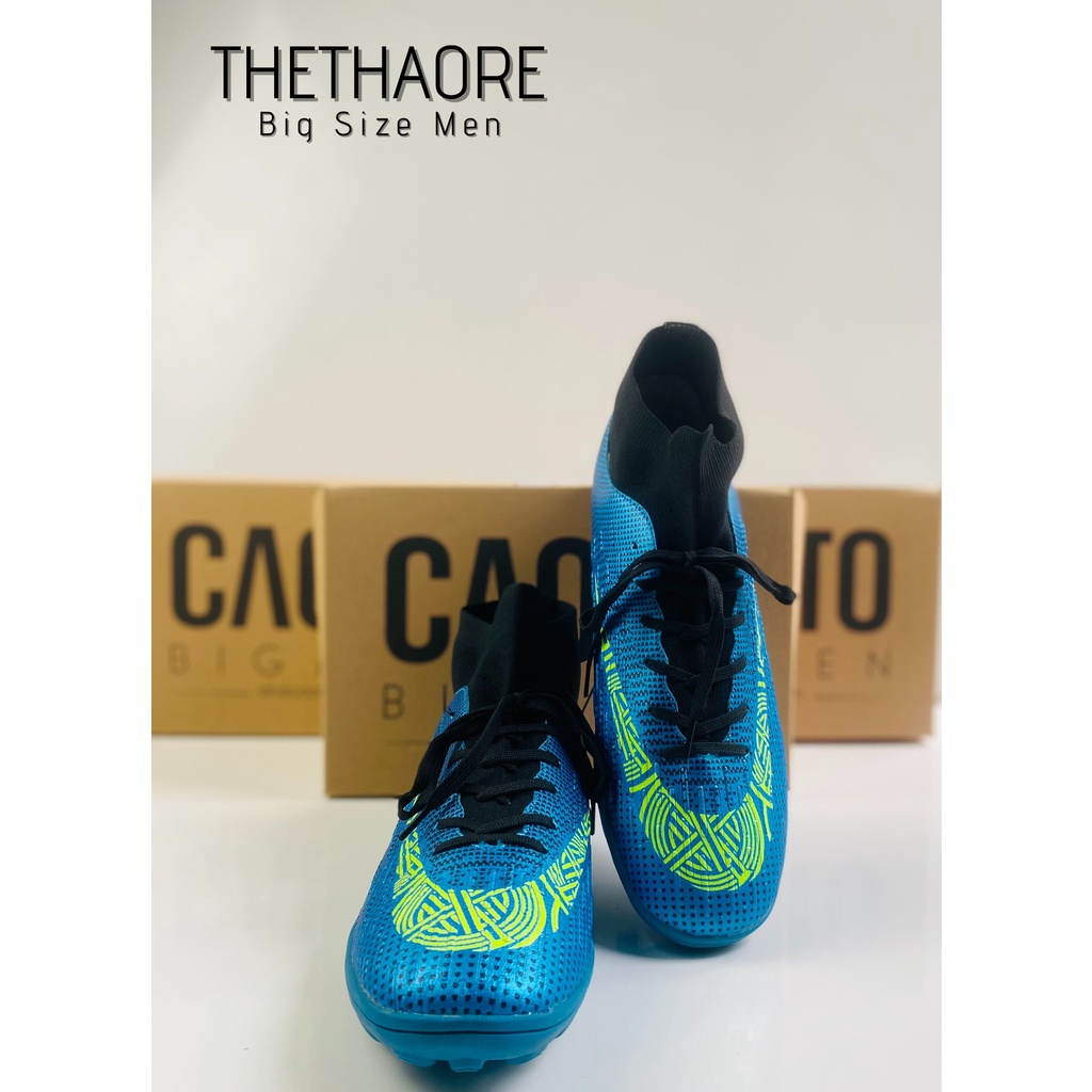 🇮🇲 Giày Đá Banh Cao Cổ Big Size Cr7 Màu Xanh Size 44 45 46 47 48 49