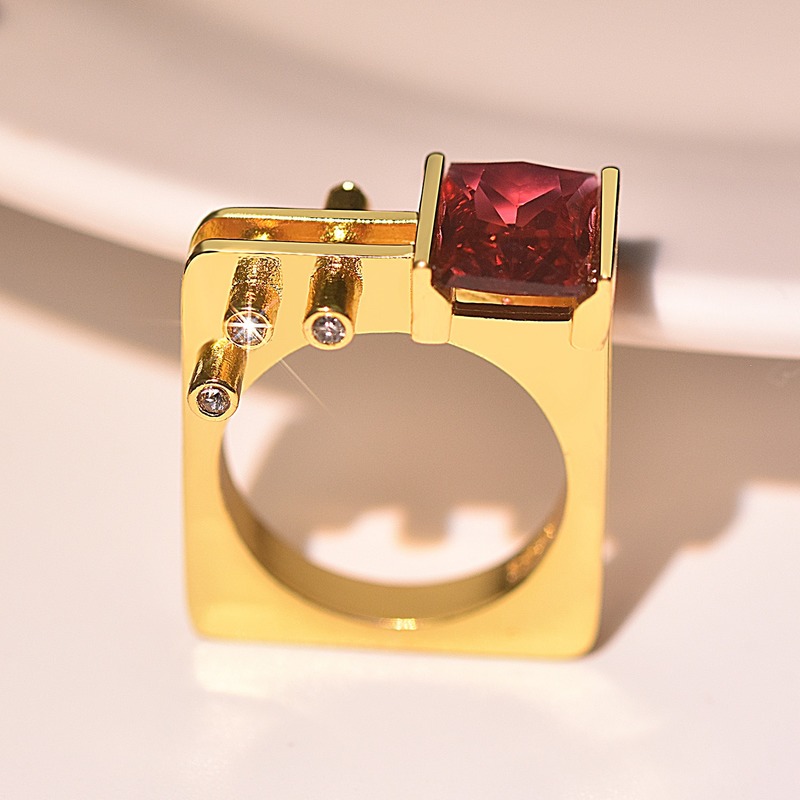 (Hàng Có Sẵn) Nhẫn Mạ Vàng 18k Sang Trọng
