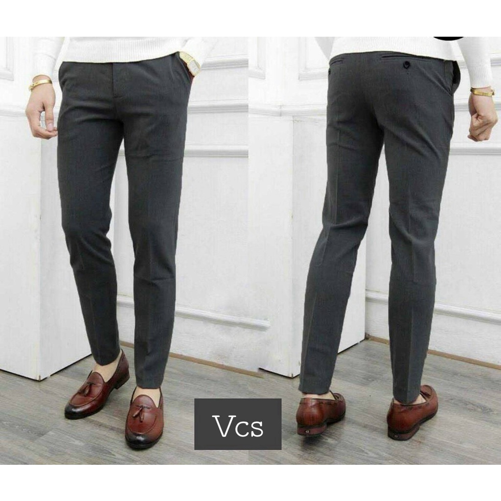 Quần âu nam, quần tây nam Hàn Quốc co dãn vải chống nhăn không bai, xù (45-75kg)