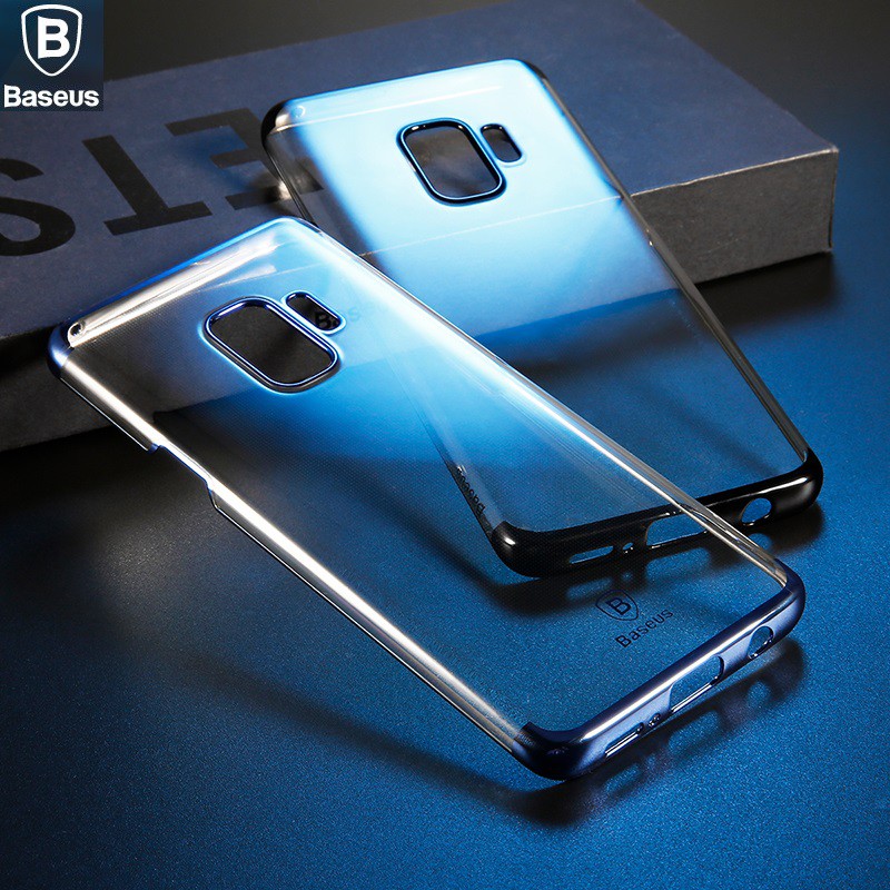 Ốp cứng trong suốt viền Glitter cho Galaxy S9 & S9 plus hiệu Baseus