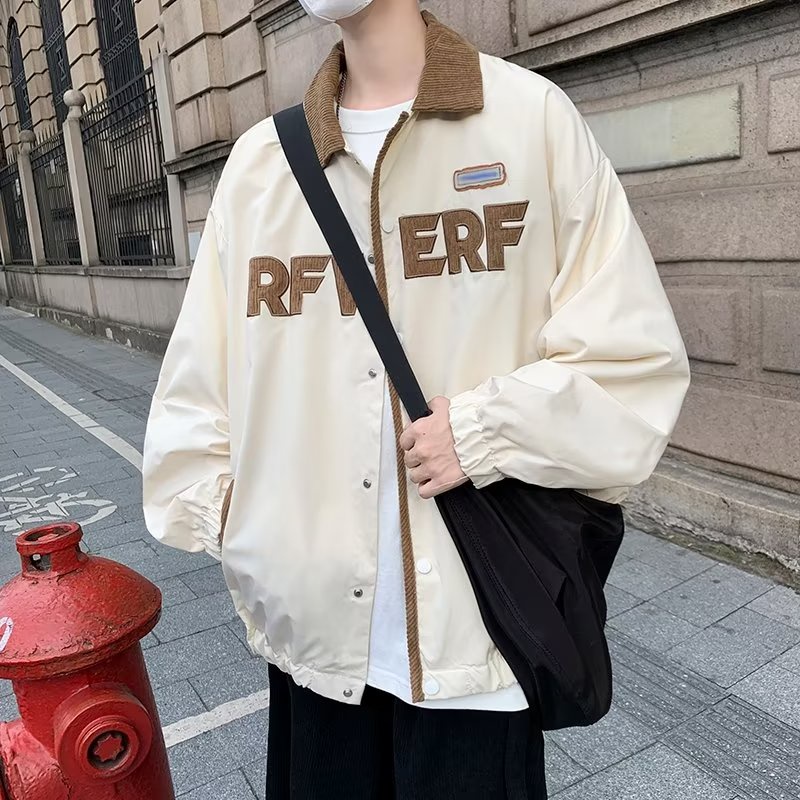 Áo Khoác Nam Dáng Rộng Cổ Gập Phong Cách Hàn Quốc Cho Cặp Đôi  áo khoác bomber áo khoác nam cao cấp áo khoác varsity