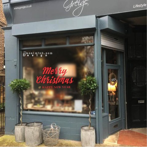 {HÀNG SẴN} Decal cắt chữ Merry Christmas Noel dịp mùa Giáng Sinh