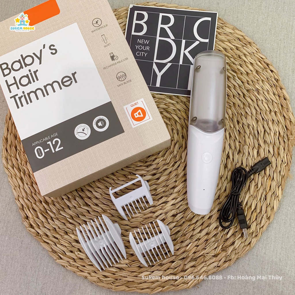 Tông đơ cắt tóc có chế độ hút tóc Baby's Hair Trimmer cho bé