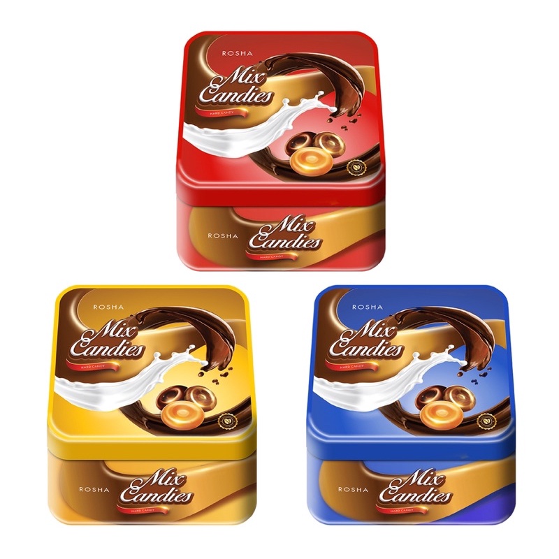 KẸO HỖN HỢP ROSHA MIX CANDIES HỘP THIẾC 150G