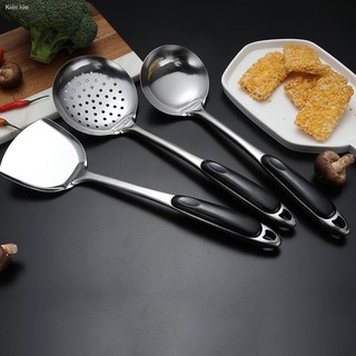 【MEGDEN】Turner thép không gỉ dụng cụ nhà bếp nhà bếp cơm xúc xẻng muỗng colander spatula xào phù hợp với phần còn lại