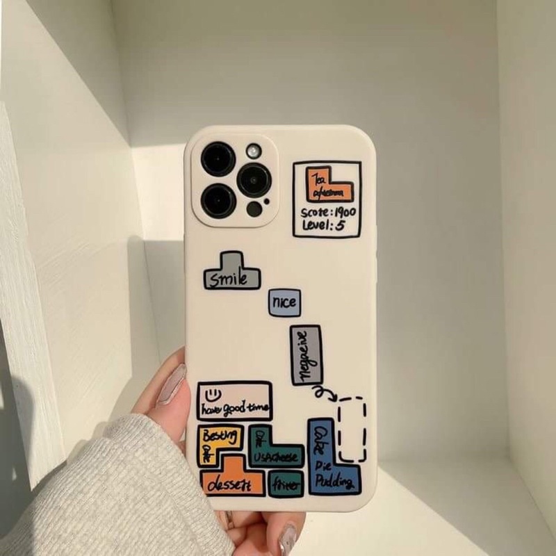 Ốp lưng hình xếp hình lego cute cạnh vuông giả ip12 5/5s/6/6plus/6s/7/7plus/8/8plus/x/xr/xs/11/12/pro/max