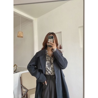 Áo trench coat dài mềm AK-8836