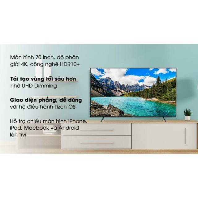 Smart tivi Samsung 4K 70inch UA70RU7200. New