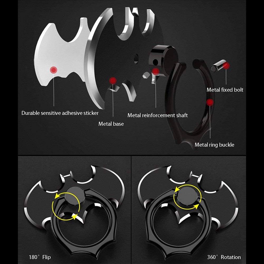Nhẫn Ring BatMan giữ điện thoại xem video, xoay 360 độ | BigBuy360 - bigbuy360.vn