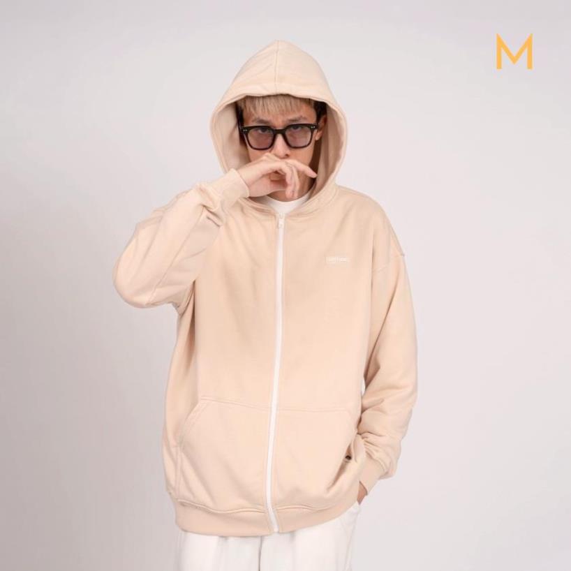 Áo khoác hoodie zip N7 Studio nỉ trơn basic nam nữ form rộng Local Brand 001 A6