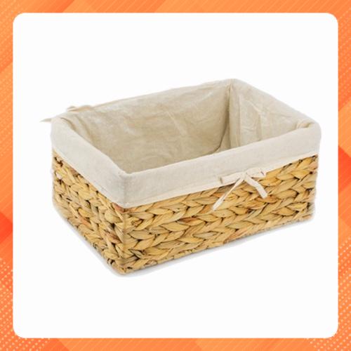 Giỏ lục bình đa năng có lót hình chữ nhật - Storage basket - có sẵn 3 kích thước