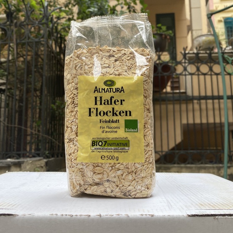 Yến mạch giảm cân Cán Dẹt &amp; Cán Vỡ Hafer Flocken 500gr, 5 phút ăn liền DailyFood