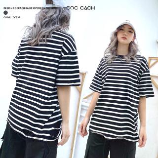 UNISEX Áo phông COCCACH kẻ ngang CCS33