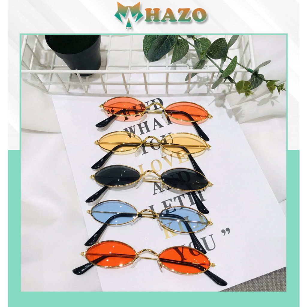 Mắt Kính Thời Trang 183 Hot Trend Oval Híp Sang Chanh Nhiều Màu - Hazo