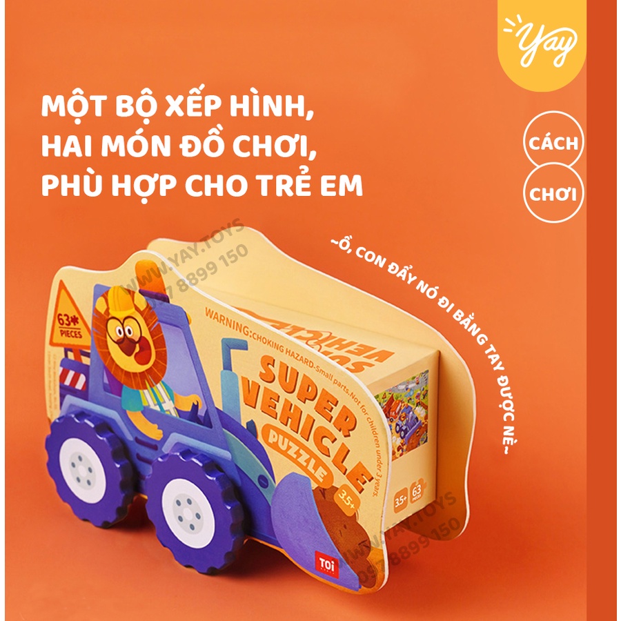 [ 2 Mẫu ] Xếp Hình Xe Hơi Chuyển Động Cho Bé 3+ - TOi