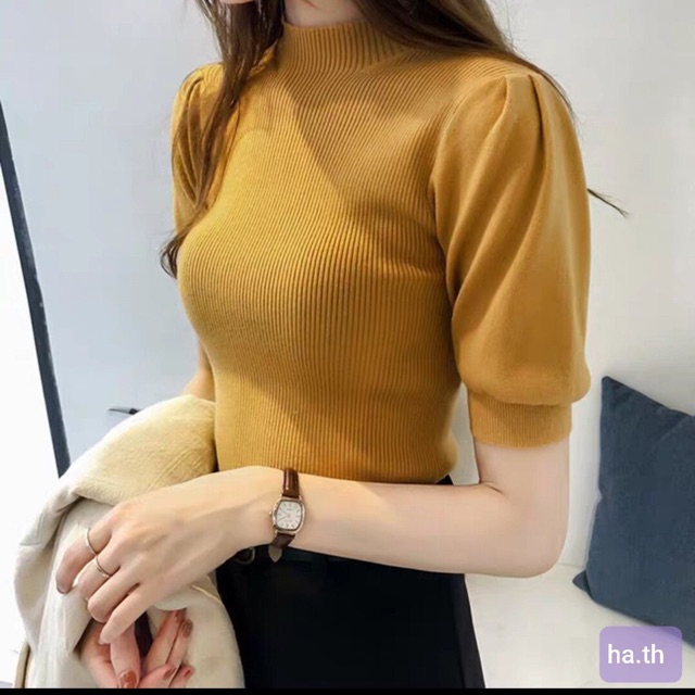 Áo len tay bồng quảng châu ( 7 màu)