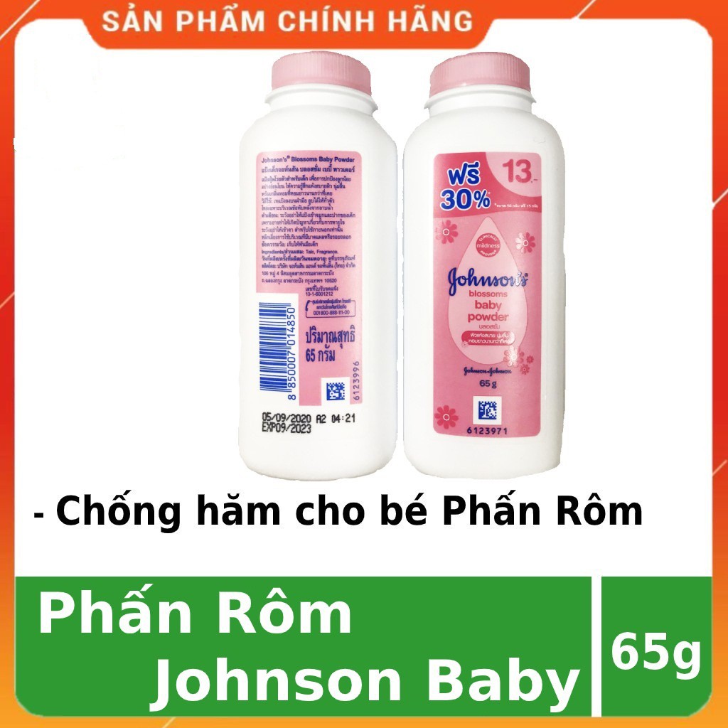 Phấn Rôm Em Bé Gohnson's Baby loại to 65g - Không gây dị ứng Chính hãng