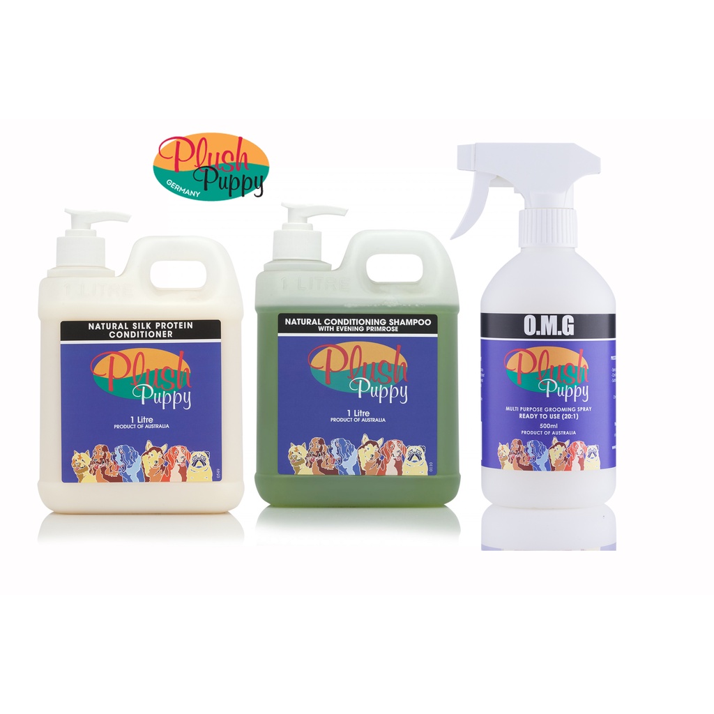 Dầu xả mượt lông dành cho chó mèo PLUSH PUPPY chiết suất tơ tằm - Natural Silk Protein Conditioner