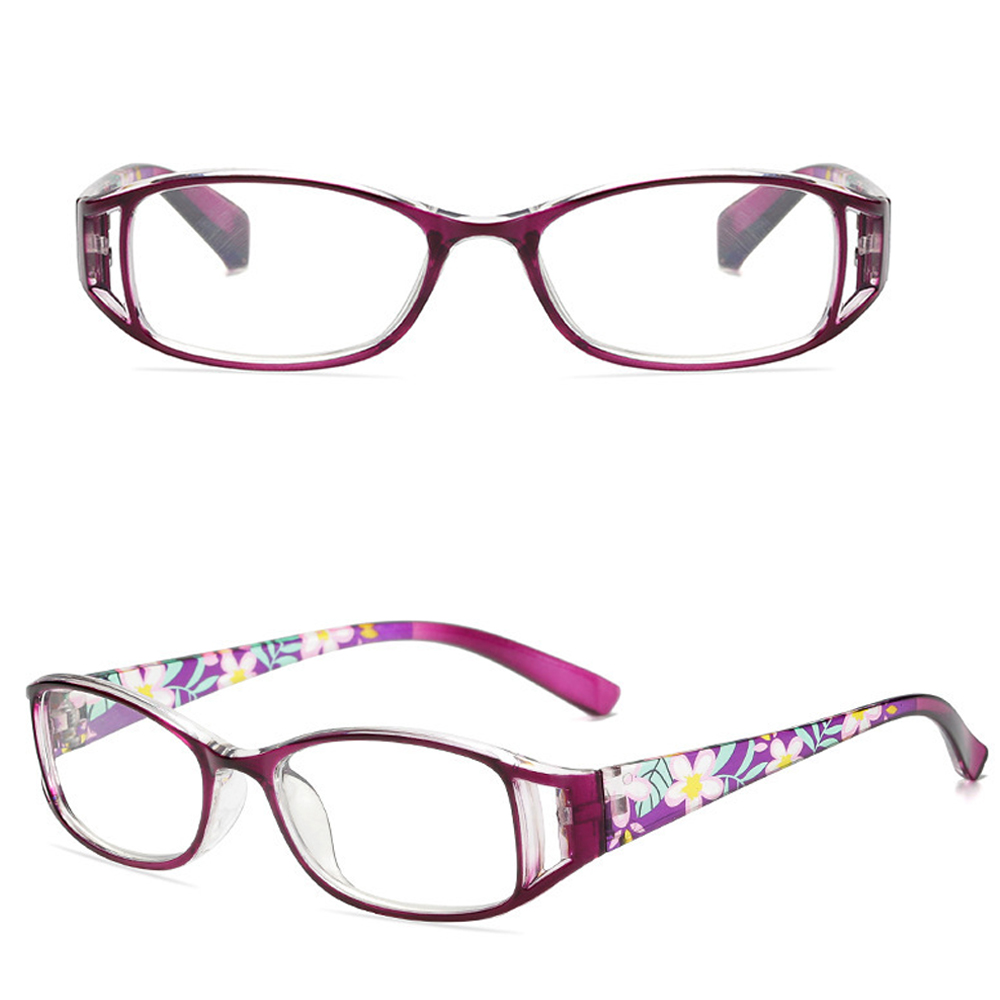 EMILEE💋 Women Anti-Blue Light Eyeglasses Elegant Ultra Light Frame Reading Glasses Portable Fashion Flowers Comfortable Vintage Eye Protection/Multicolor