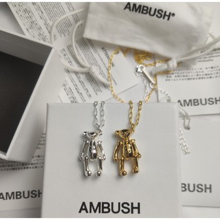 Dây chuyền bạc 925 Ambush teddy bear charm necklace fw20