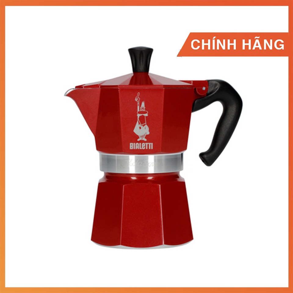 Ấm Moka Bialetti Express đỏ 3 cup chính hãng