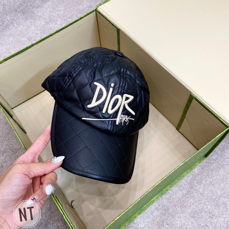 Mũ cặp vành, lưỡi trai Cn, D i o r da siêu mềm full tag mác