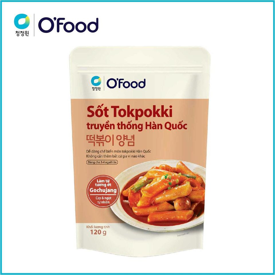 Sốt Tokbokki Truyền Thống , Phô Mai Hàn Quốc O'Food ( 120gr / Gói )