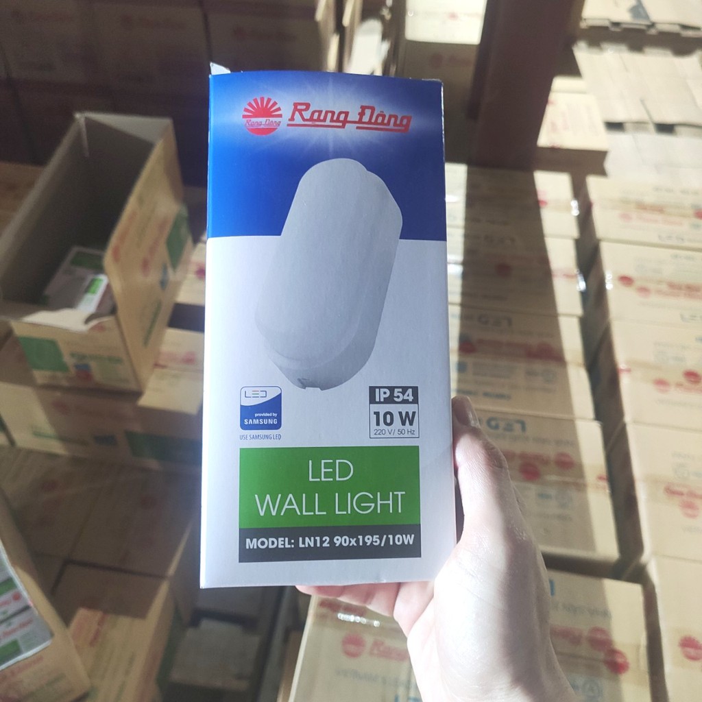 Đèn LED gắn tường, ốp trần nổi chống nước, chống bụi 5W/10W Rạng Đông, 70x160/5W  90x195/10W