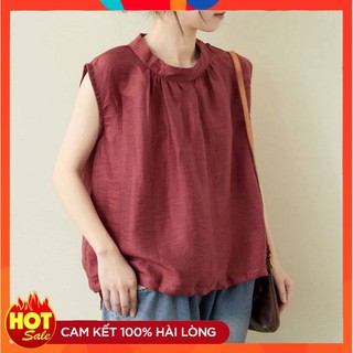 Áo sát nách nữ chất Linen I Áo ba lỗ màu trơn cực xinh