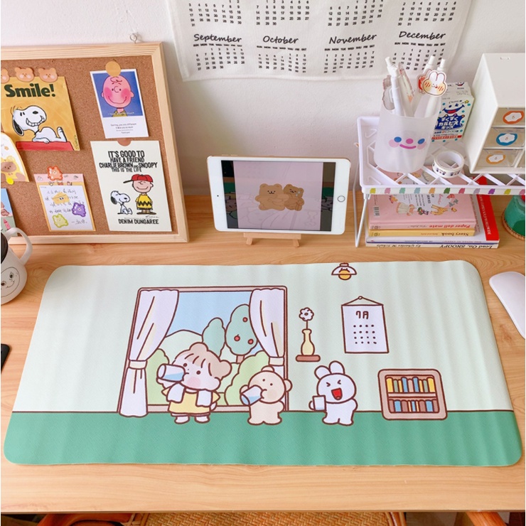 Bàn di chuột cỡ lớn pad chuột nhiều hình cute cực xinh chống nước 30 x 60 cm trang trí bàn học sinh giá rẻ