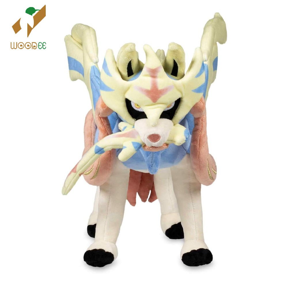 Gấu bông pokemon anime huyền thoại sư tử kiếm khiên Zancian and Zamazenta 40cm