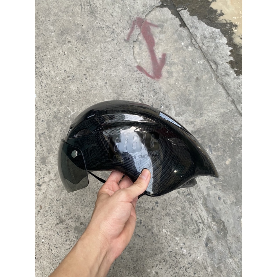 NÓN POC 01 CACBON MINI KÈM TÚI VÀ HỘP CHÍNH HÃNG