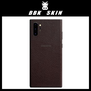 Skin Dán Da/Miếng Dán Da Bò Điện Thoại Galaxy Note 8/9/10/10Plus/Note20/Note20 Ultra | Màu Nâu Đậm Vân Aran