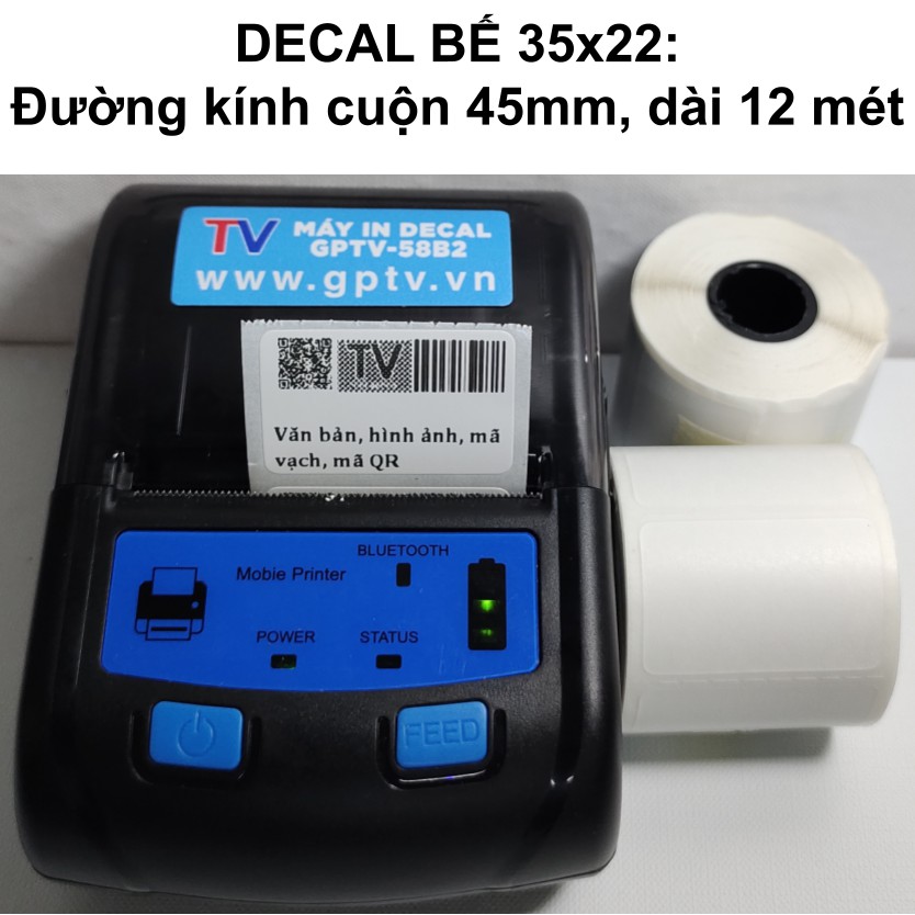 Tem bế 35x22 cho máy in nhiệt mini bluetooth không dây tem nhãn trà sữa ghi chú giá điện thoại iphone android | BigBuy360 - bigbuy360.vn