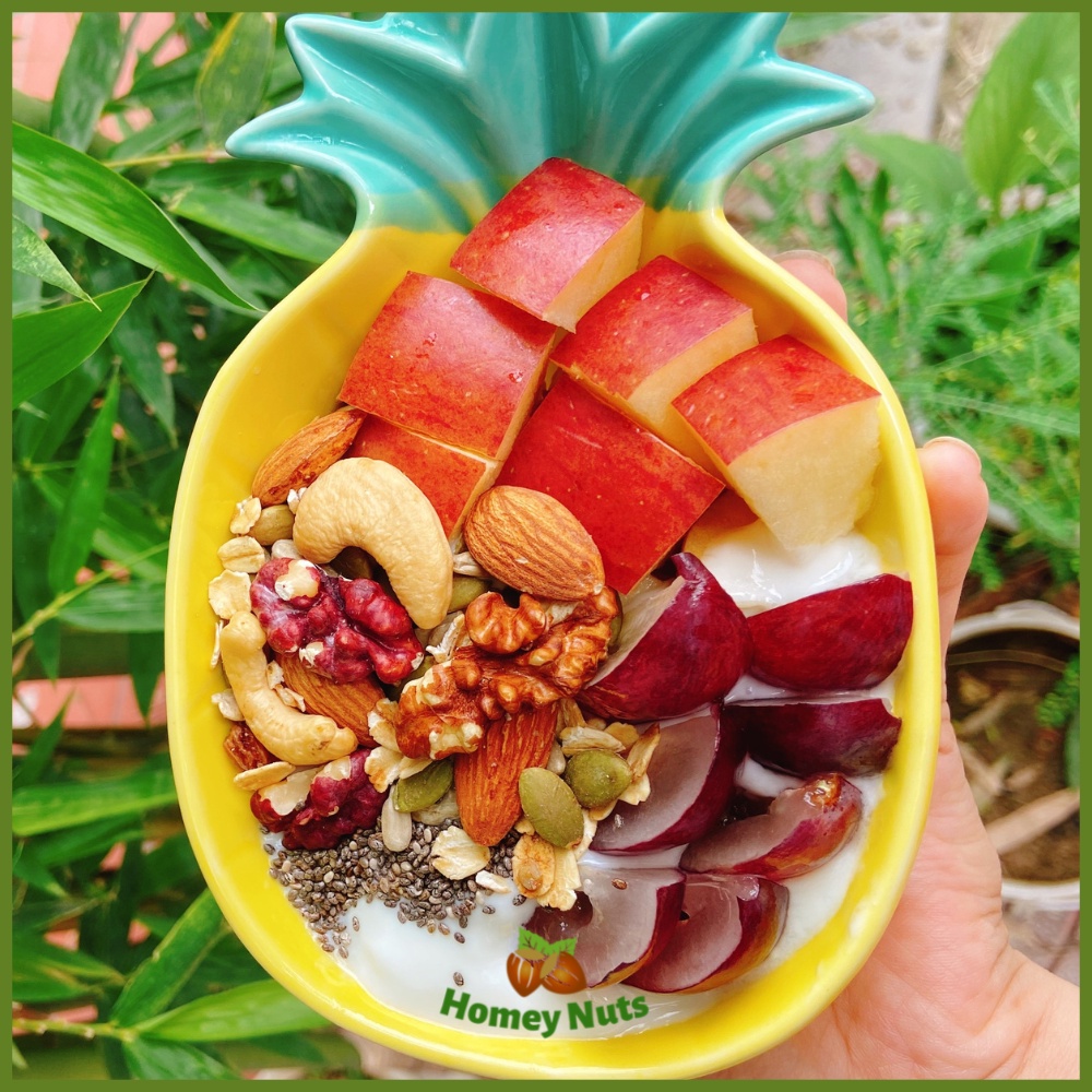 Granola siêu hạt, Ngũ cốc healthy, eat clean, hạt dinh dưỡng mix cho bà bầu Homey Nuts