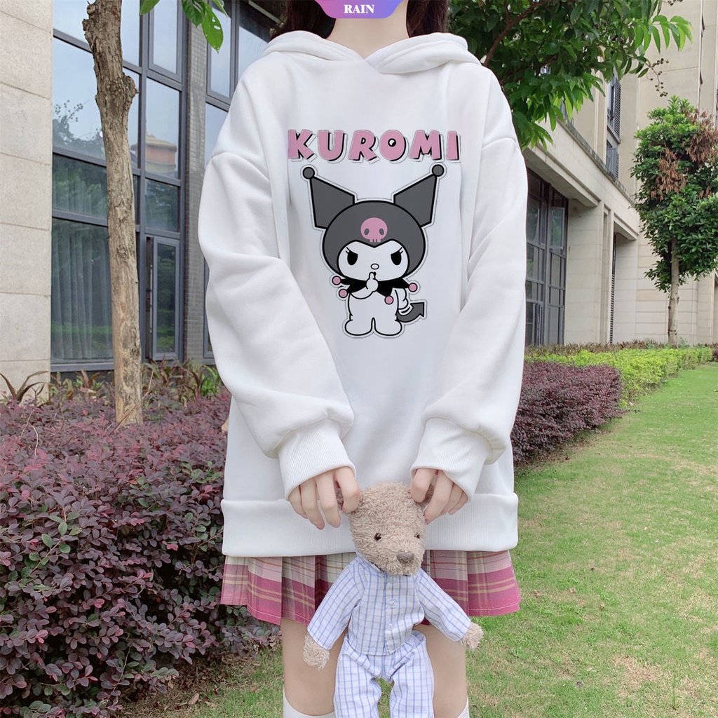 Áo Hoodie Tay Dài In Hình Sanrios Kuromi Dễ Thương Thời Trang Mùa Thu 2022 Cho Nữ