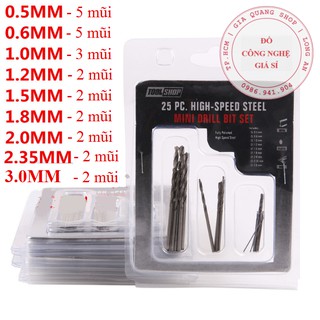 Bộ 25 mũi khoan nhỏ