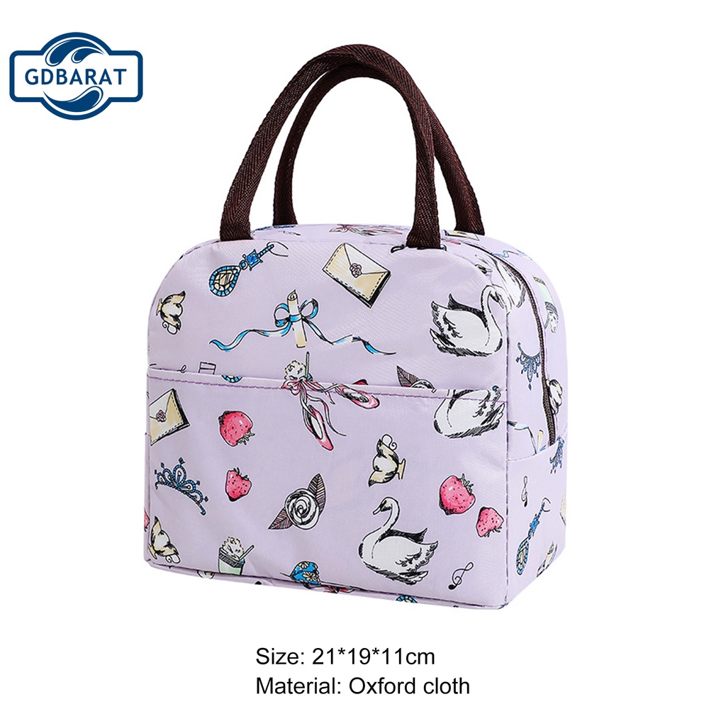 Túi Tote Đựng Hộp Cơm Trưa Bằng Vải Oxford Siêu Bền Tiện Dụng