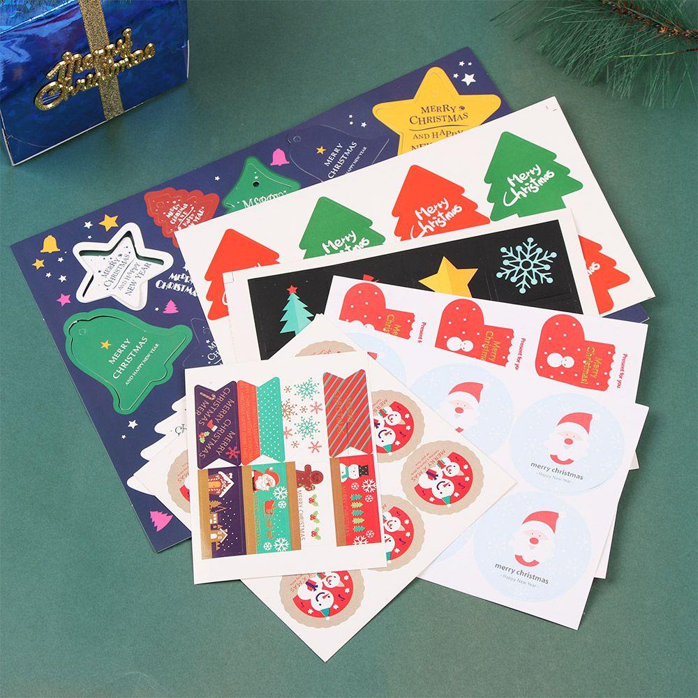 LAKAMIER Set 5 Sticker Dán Trang Trí Giáng Sinh