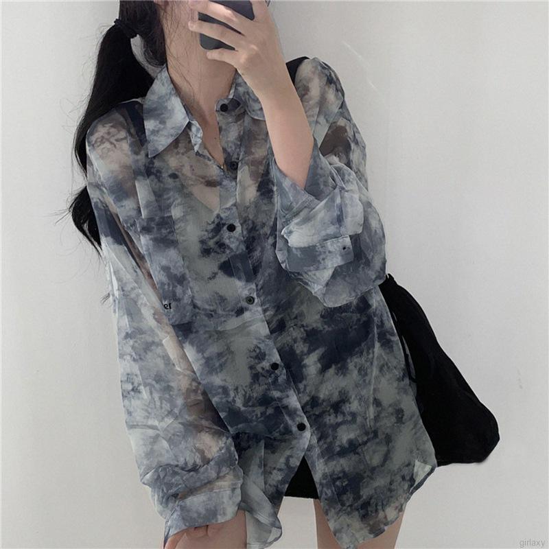 Áo Sơ Mi Dài Tay Form Rộng Phong Cách Hàn Quốc Dành Cho Nữ