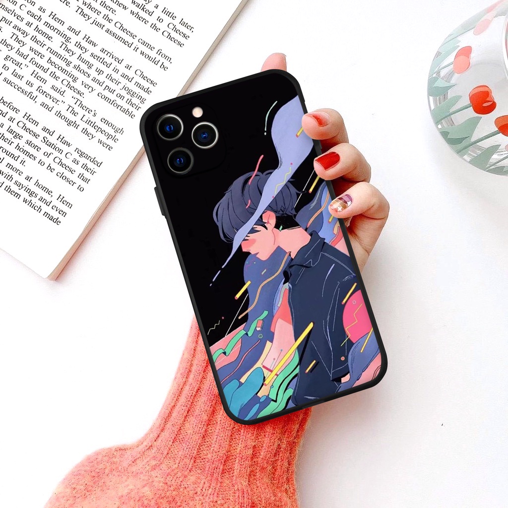 Ốp iphone - Ốp lưng iphone cạnh vuông Cặp đôi sắc màu dành cho ip 6 đến 14promax - ng150