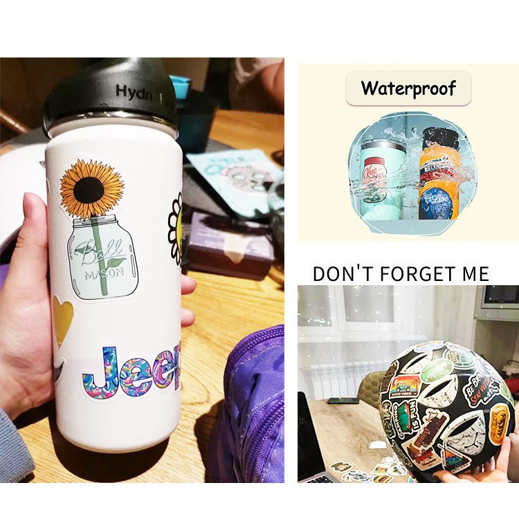 Set 100 Miếng Dán Trang Trí Laptop Ván Trượt Ghi Ta Chống Thấm Nước Họa Tiết Hoạt Hình Helluva Boss