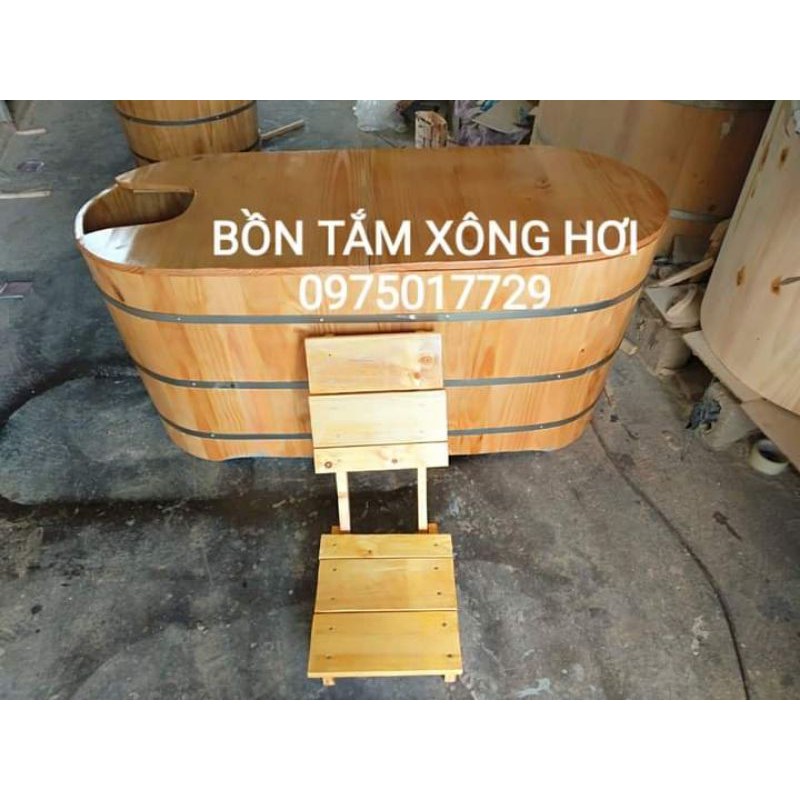 Bồn tắm gỗ kết hợp xông hơi