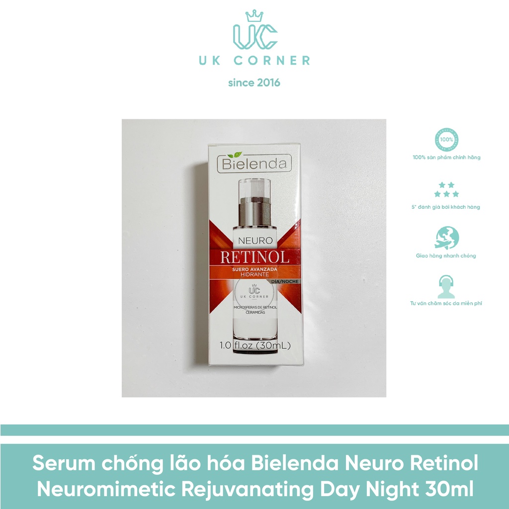 Serum chống lão hóa Bielenda Neuro Retinol Advanced Mosturizing Day Night Face Serum 30ml