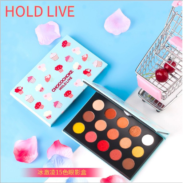 Bảng Phấn Mắt 15 ô ChocoChoke HOLD LIVE Ice Cream Eyeshadow 18g