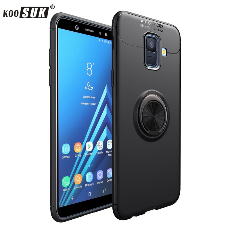 ốp điện thoại Silicone Mềm Có Vòng Đỡ Cho Samsung Galaxy A6 Plus 2018 A6 +
