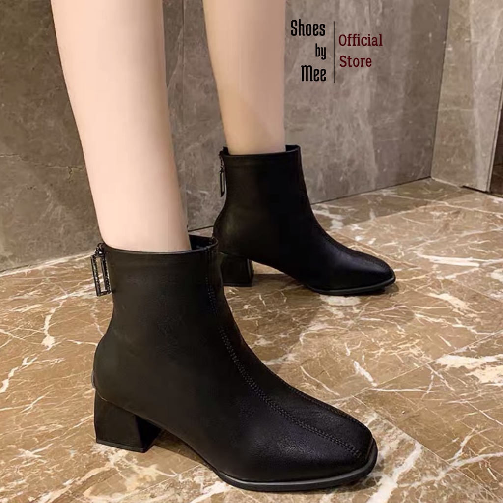 Giày Bốt Da Nữ Cao Cấp, FULLBOX 2021 Shoes by Mee Boots Lót Nỉ Phong Cách Hàn Quốc | BigBuy360 - bigbuy360.vn