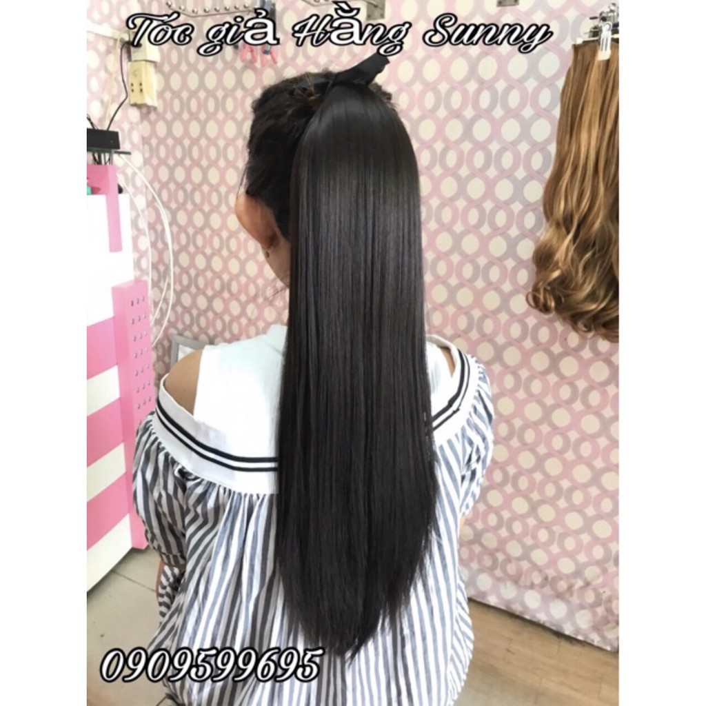 TÓC CỘT THẲNG TƠ CAO CẤP DÀI 60CM