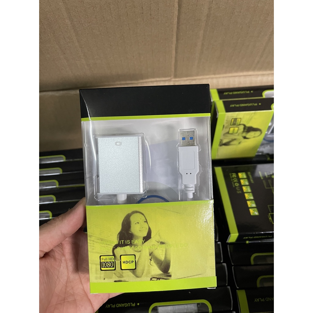 Cáp USB 3.0 sang HDMI ARIGATO Hỗ Trợ Full HD 1080p Bảo Hành 3 Tháng.BCU